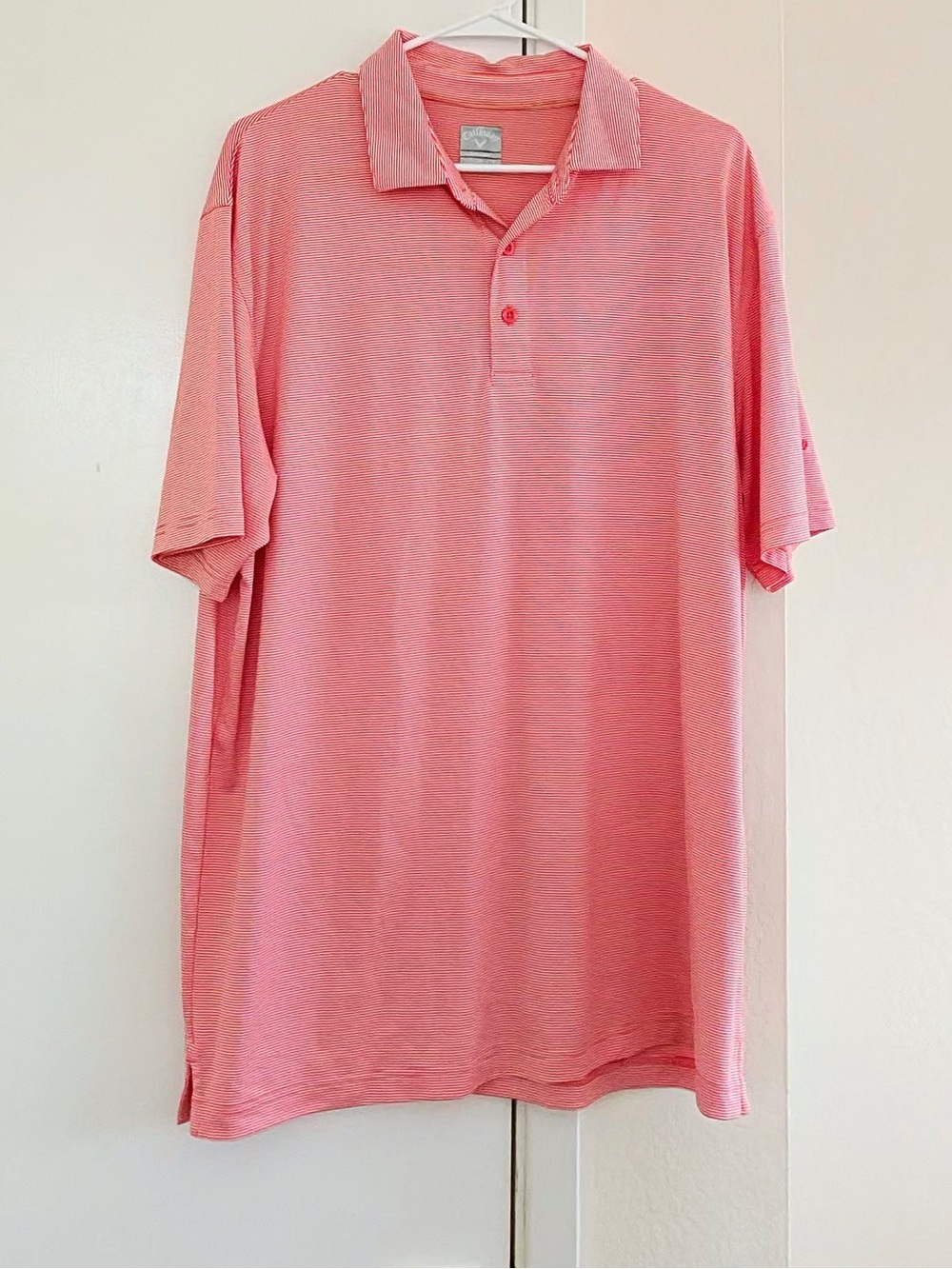 Men's Lightweight Pink Callaway golf shirt